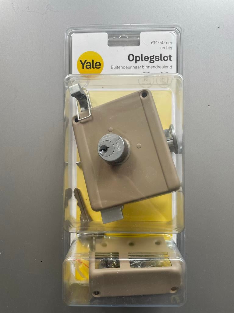 Yale Oplegslot 614-50mm Rechts - Nieuw in Verpakking, Ophalen of Verzenden, Zo goed als nieuw, Overige materialen, Slot