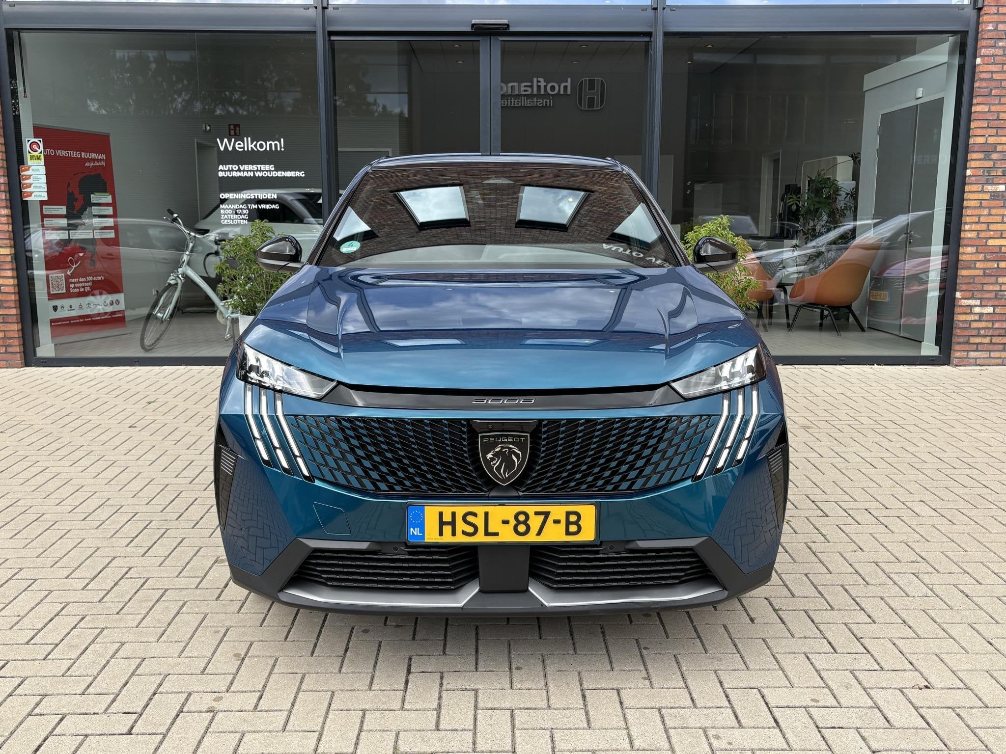 Peugeot 3008 1.2 Hybrid 136 GT Elektrische kofferklep, Stoel, Auto's, Euro 6, 1199 cc, Blauw, Leder en Stof
