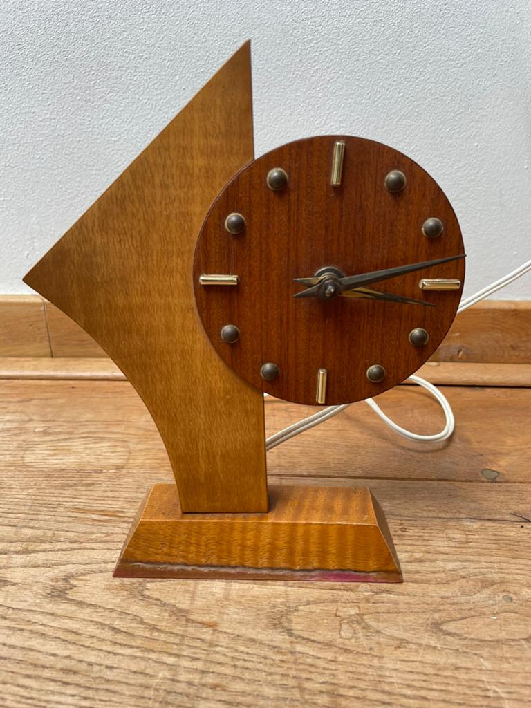 Vintage klok van teakhout, Ophalen