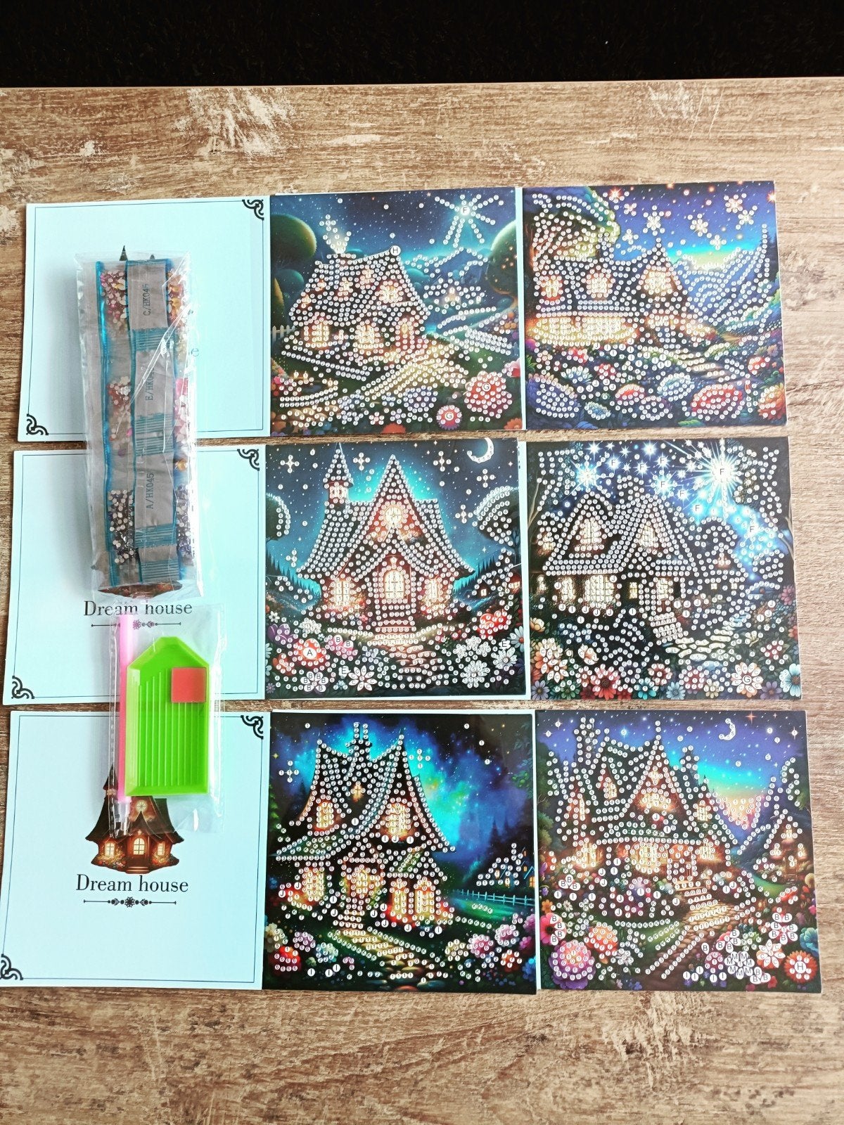 Daimond painting kaarten huisjes om zelf te maken, Ophalen of Verzenden, Nieuw, Overige typen