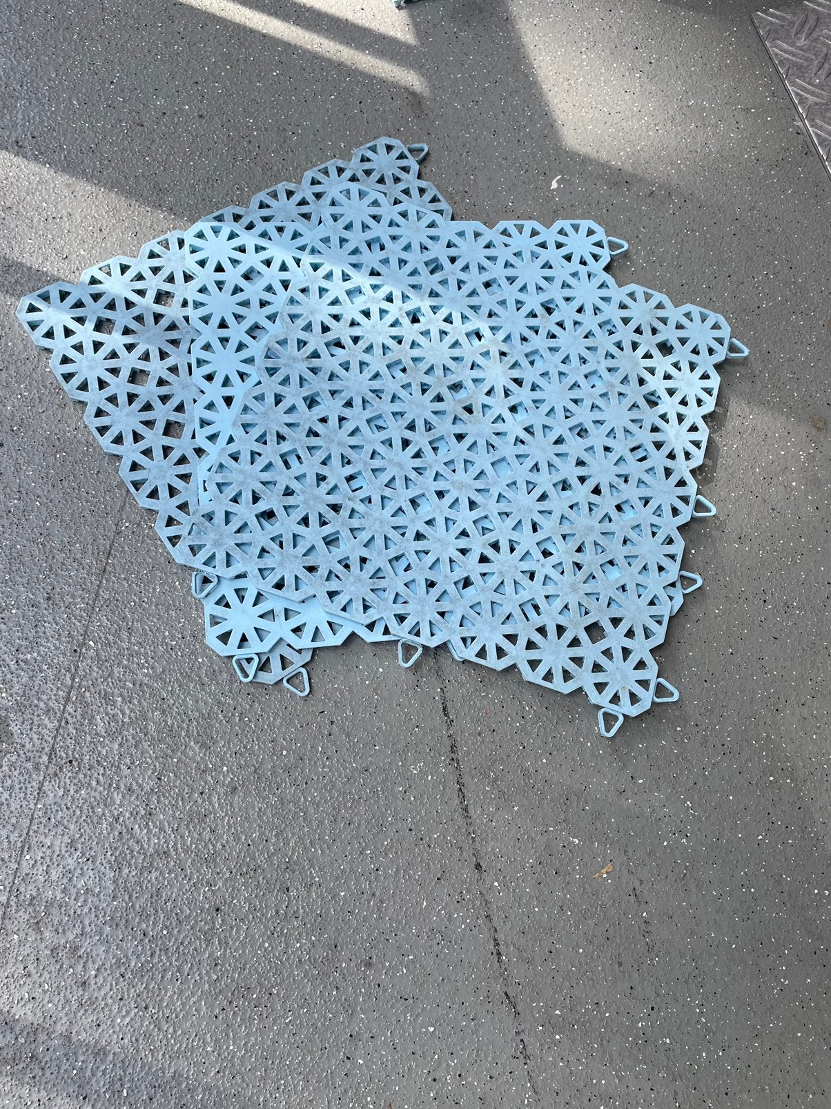 Ikea Vlonder tegels blauw 30 stuks: 2,7m2, Tuin en Terras, Ophalen of Verzenden, Zo goed als nieuw, Hout