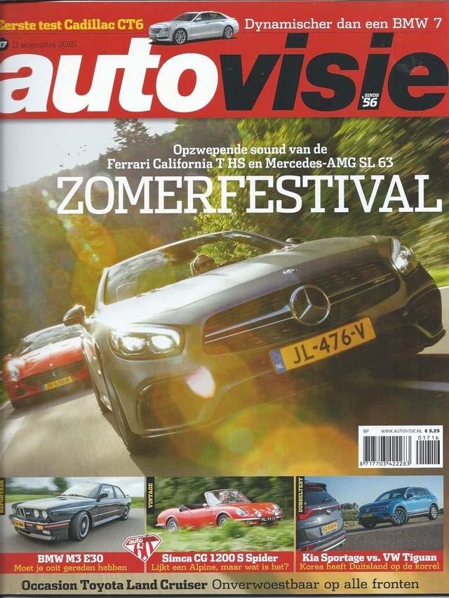 Autovisie 17 2016 : BMW M3 E30 - Simca 1200S - Mercedes Benz, Boeken, Ophalen of Verzenden, Gelezen, Algemeen