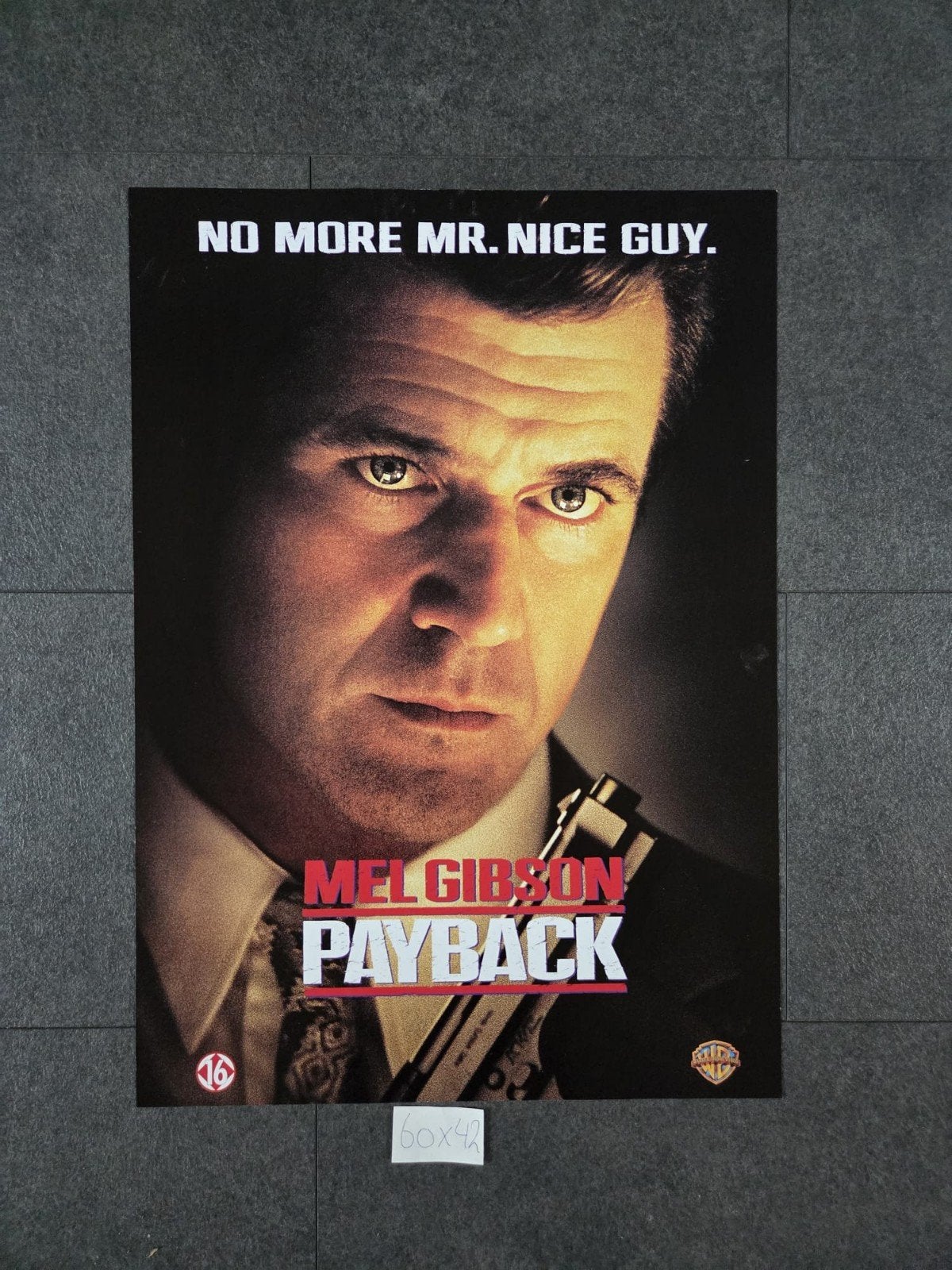 Mel Gibson Payback Filmposter - Origineel, Ophalen of Verzenden, A1 t/m A3, Film en Tv, Rechthoekig Staand