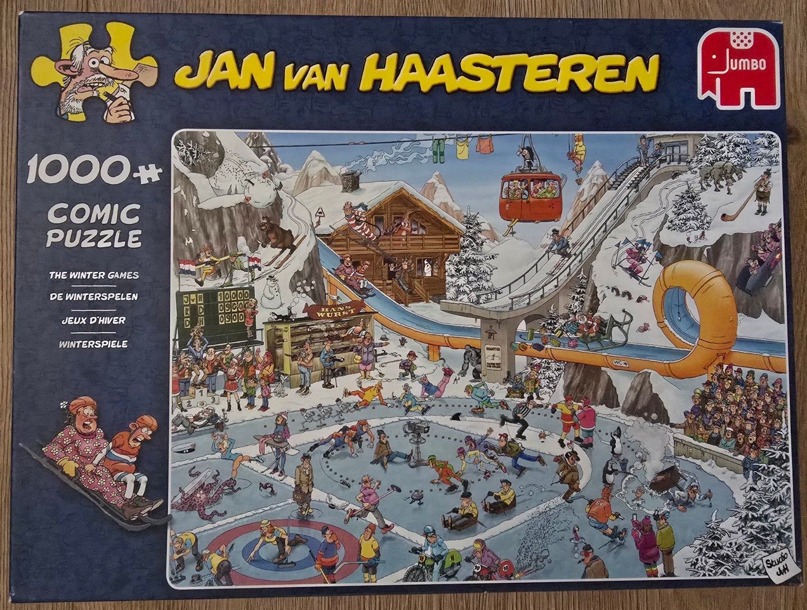 Jan van Haasteren - Winter Games  (1000 stukjes), Ophalen, 500 t/m 1500 stukjes, Zo goed als nieuw