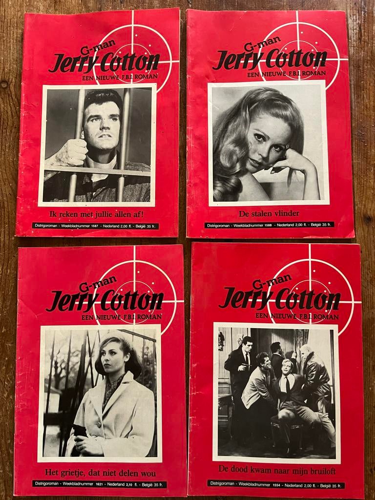4x G-man Jerry Cotton FBI Roman - Vintage Misdaad Tijdschrif, Ophalen of Verzenden, Gelezen, Overige typen