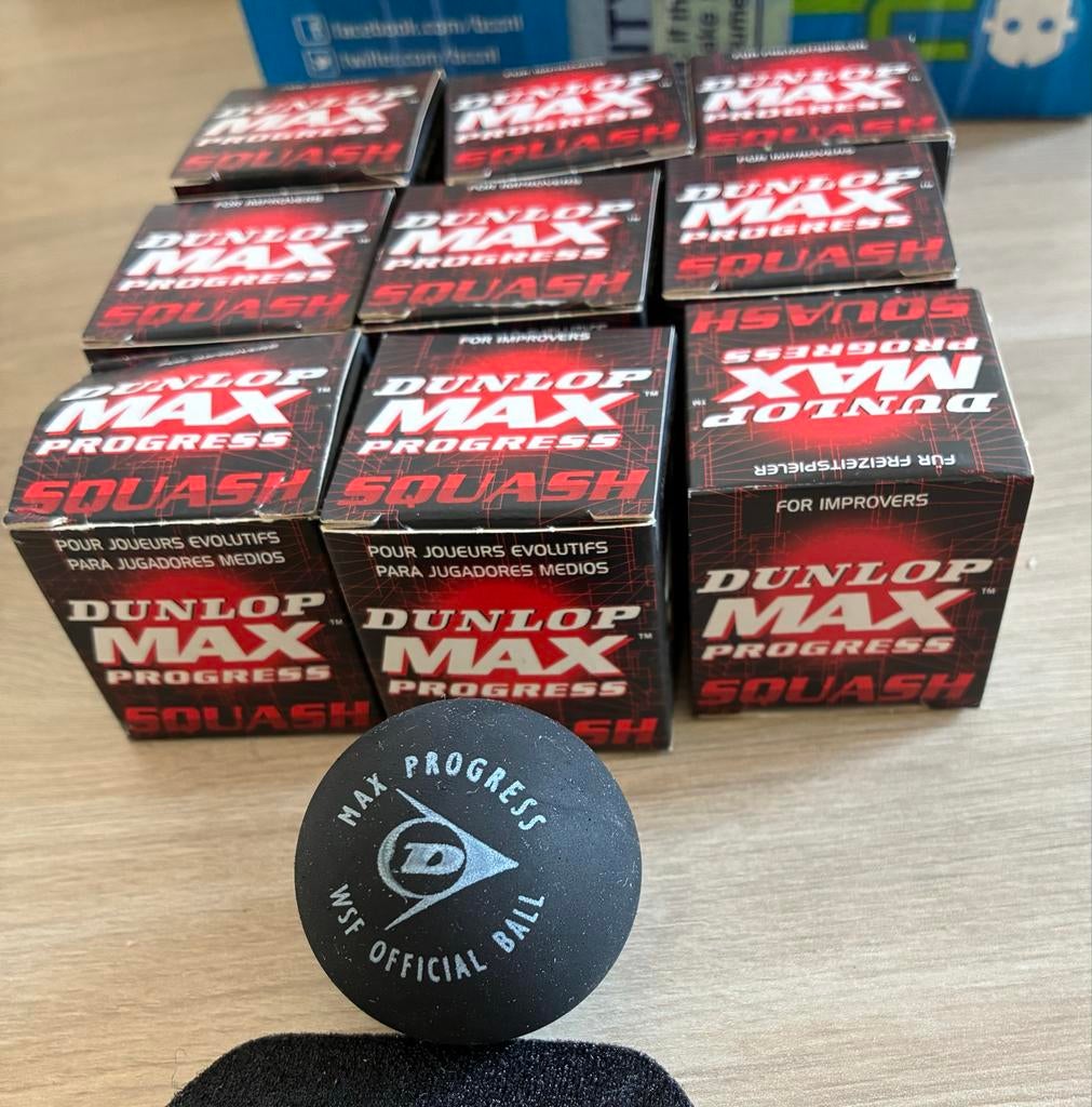 Dunlop Max Progress Squashballen, Sport en Fitness, Squash, Ophalen of Verzenden, Nieuw, Toebehoren