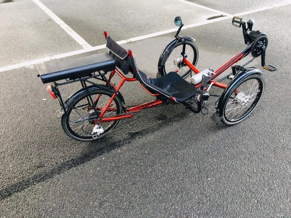 Vouwbare Elektrische Ligfiets Trike aangeboden., Ophalen, Gebruikt, Overige merken
