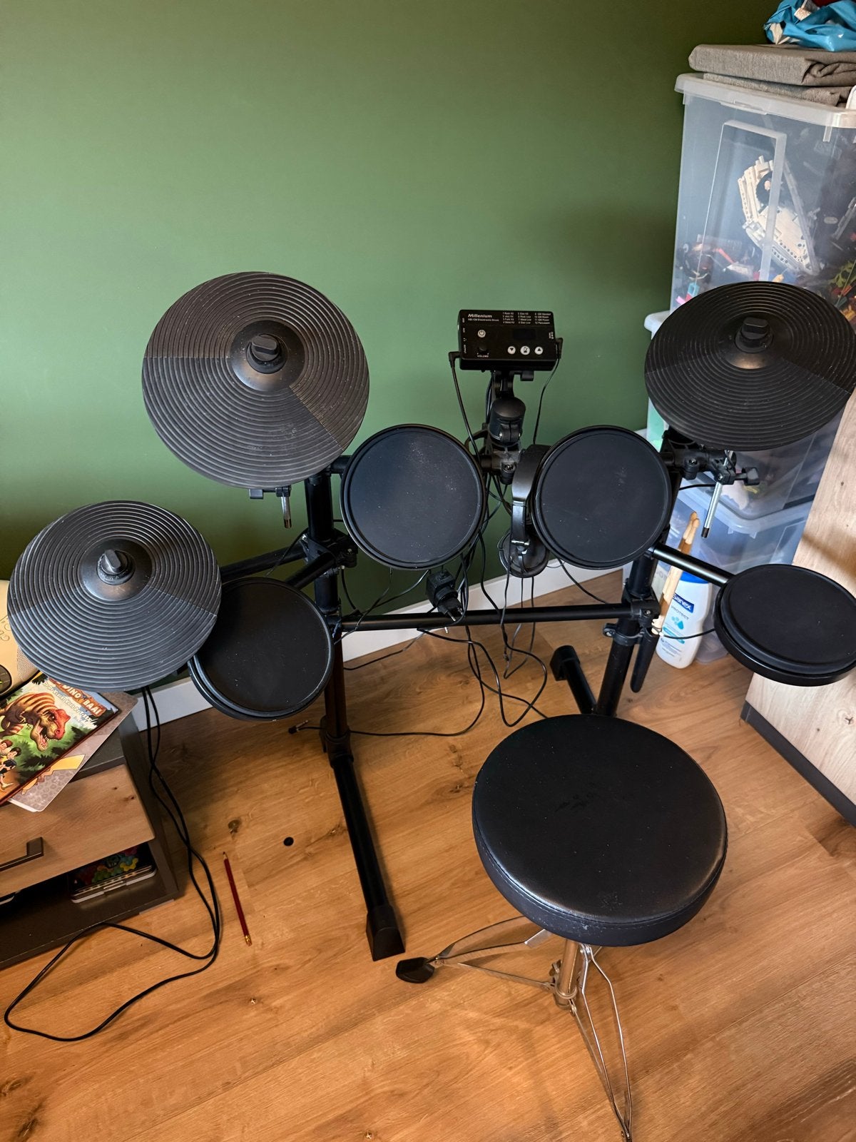 Millenium HD-120 Elektronisch Drumstel met Kruk en Stokken, Ophalen, Gebruikt, Overige merken, Elektronisch