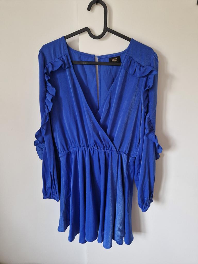 Seven Sisters Blauwe Jurk Maat M, Kleding | Dames, Maat 38/40 (M), Ophalen of Verzenden, Zo goed als nieuw, Boven de knie