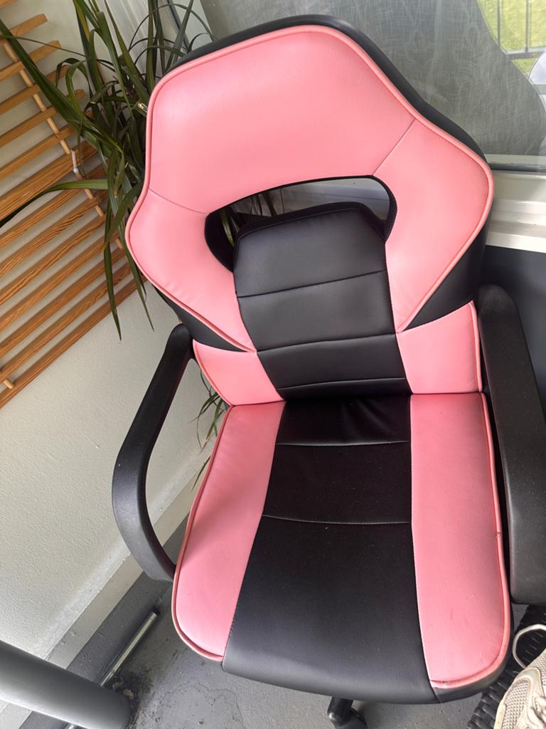 Gaming Bureaustoel Roze/Zwart - Comfortabel en Stijlvol, Ophalen of Verzenden, Zo goed als nieuw
