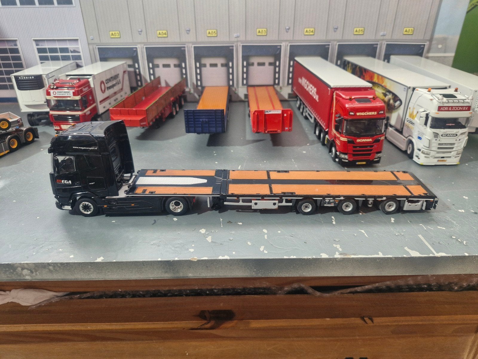 Daf XG met teletrailer Mega TRANSPORT wsi, Hobby en Vrije tijd, Ophalen of Verzenden, Zo goed als nieuw, Bus of Vrachtwagen, Wsi