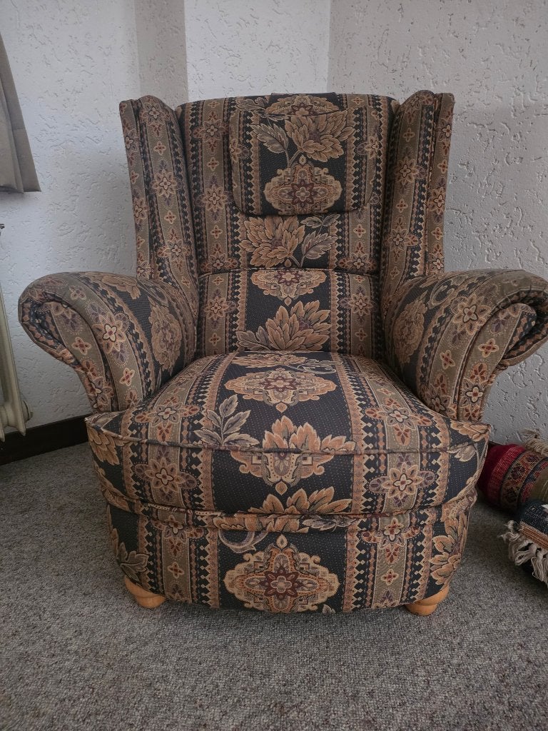 Gratis Gobelin fauteuil in goede staat, Ophalen, Gebruikt, 75 tot 100 cm, 50 tot 75 cm