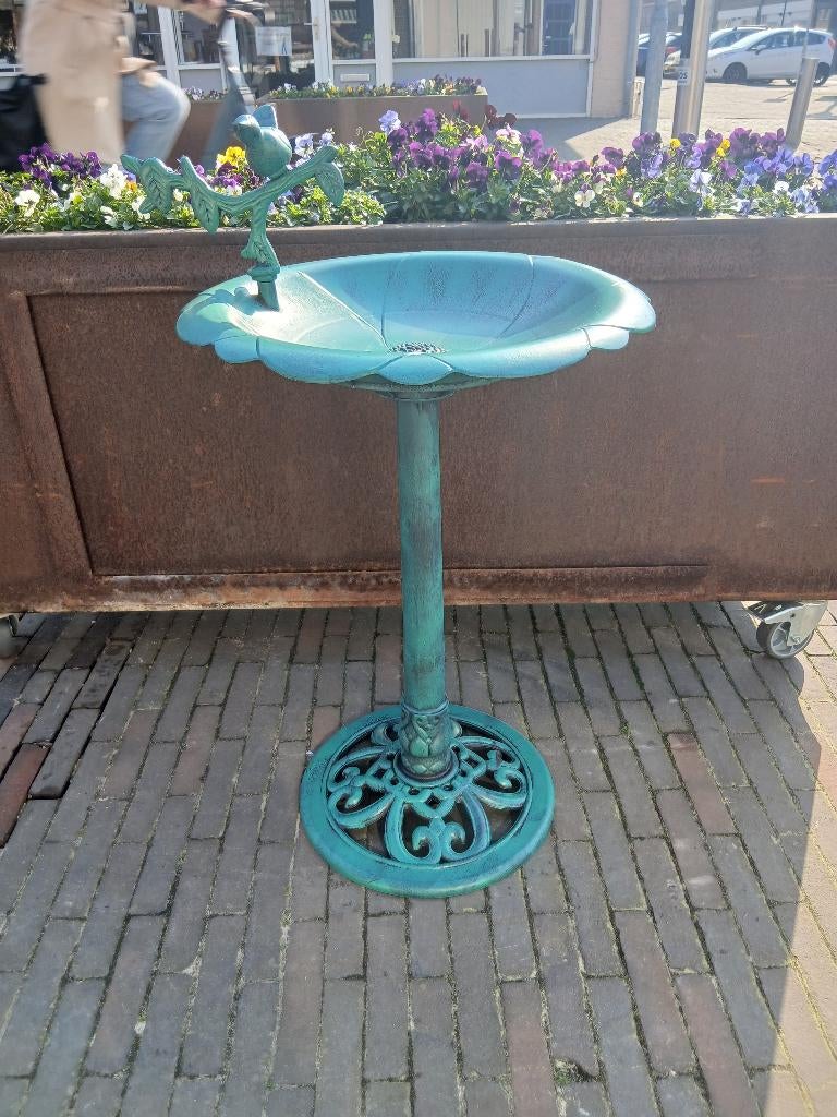 Kunststof waterschaal voor tuinvogels – groen – 83 cm hoog, Tuin en Terras, Vogelhuisjes en Vogelbaden, Nieuw, Ophalen of Verzenden
