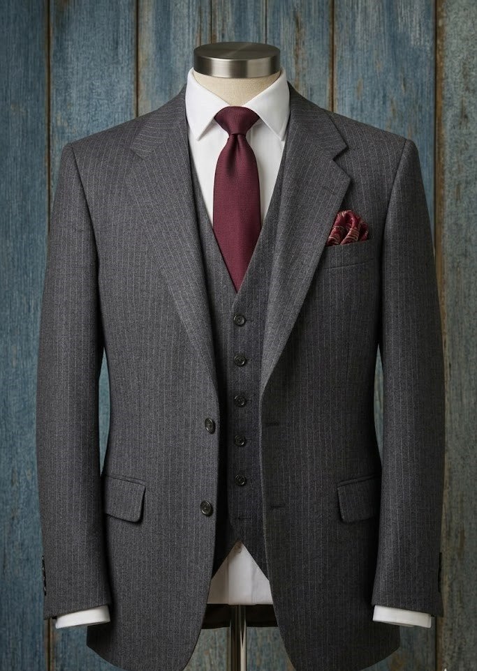 Frans Molenaar colbert + gilet 100% Pure New Wool maat 48, Kleding | Heren, Ophalen of Verzenden, Zo goed als nieuw, Grijs, Frans Molenaar