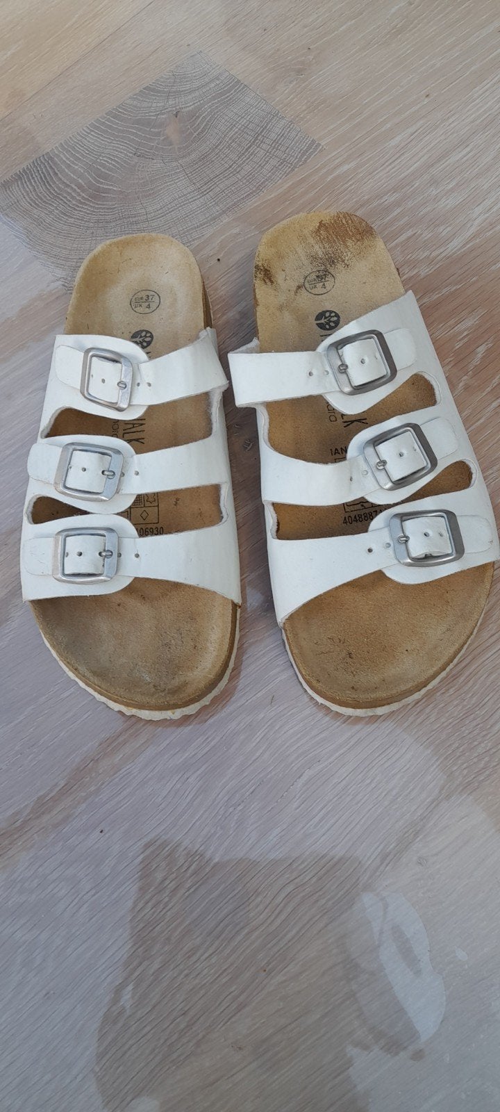 Dames sandaal/slipper Natural Walk/Esmara mt37, Kleding | Dames, Schoenen, Wit, Zo goed als nieuw, Sandalen of Muiltjes, Esmara
