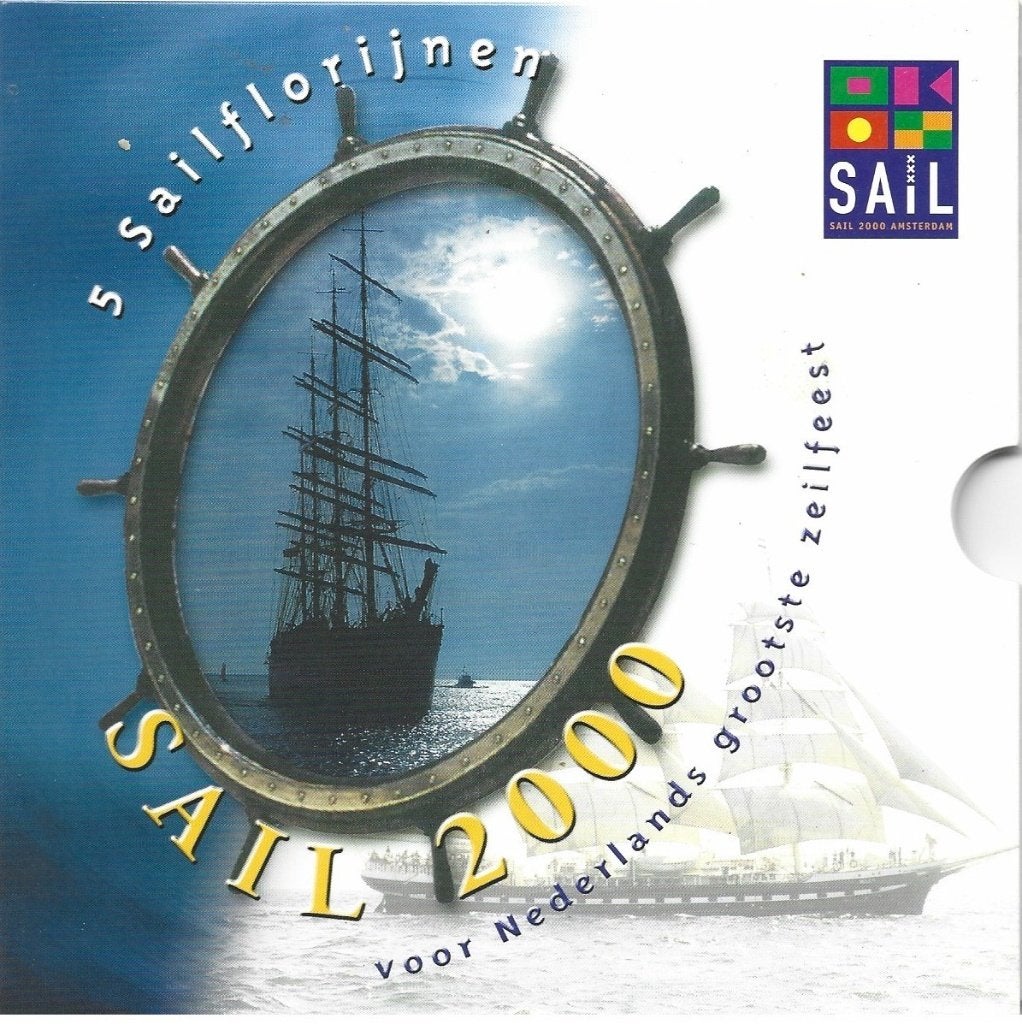 Sail 2000  5Sailflorijnen, Ophalen of Verzenden, Koningin Beatrix, Overige waardes, Setje