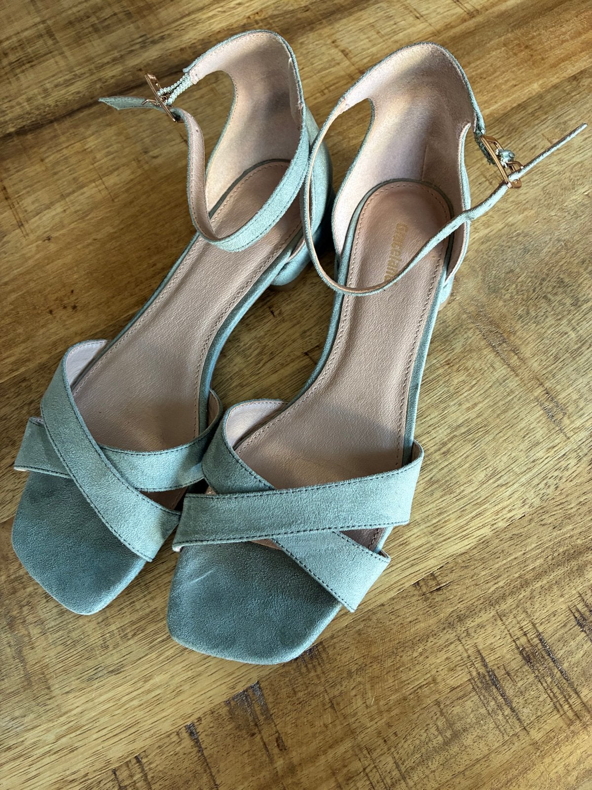 Groene suede Graceland Sandalen - M39 izgs., Ophalen, Sandalen of Muiltjes, Zo goed als nieuw, Groen