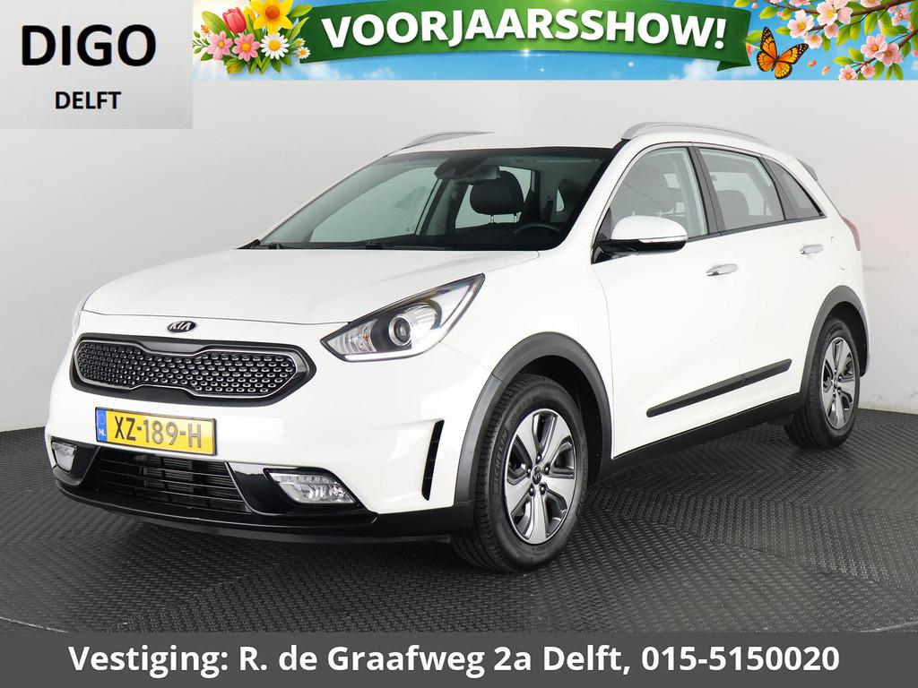 Kia Niro 1.6 GDi Hybrid DynamicLine | Apple Carplay/AndroidA, Gebruikt, 2 kWh, Leder en Stof, Wit