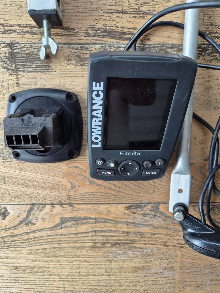 fishfinder Lowrance Elite 3X incl transducer houder, Ophalen, Gebruikt, Overige typen