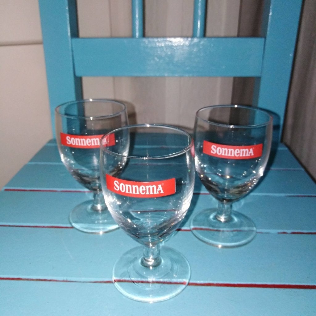 Sonnema borrelglaasjes 5 stuks, Verzamelen, Ophalen, Gebruikt, Borrel- of Shotglas