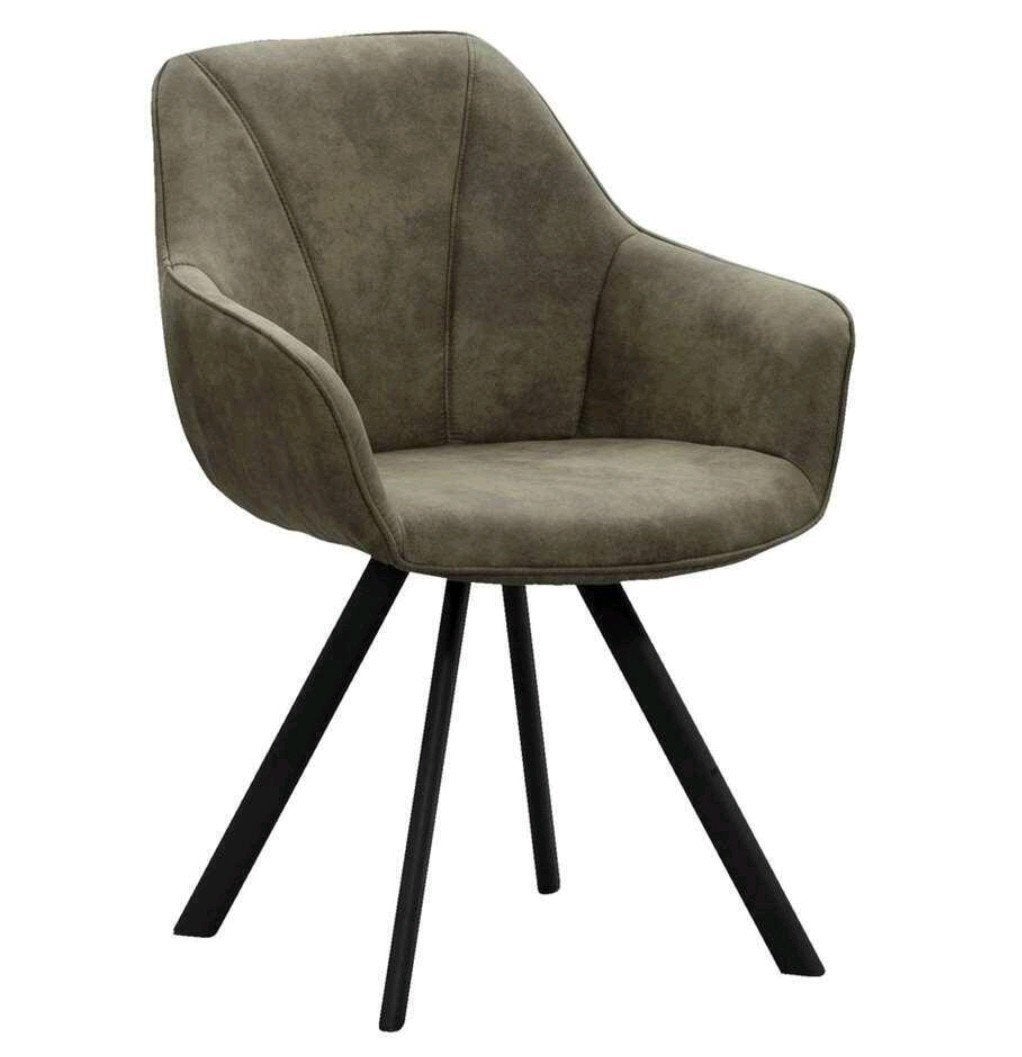 Eetkamerstoelen Bas - stof - olijfgroen, Ophalen, Overige kleuren, Zo goed als nieuw, Stof