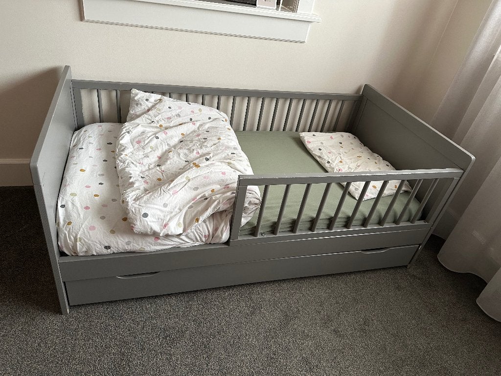 Peuter bedje, Kinderen en Baby's, Kinderkamer | Bedden, Gebruikt, 70 tot 85 cm, 140 tot 160 cm, Ophalen