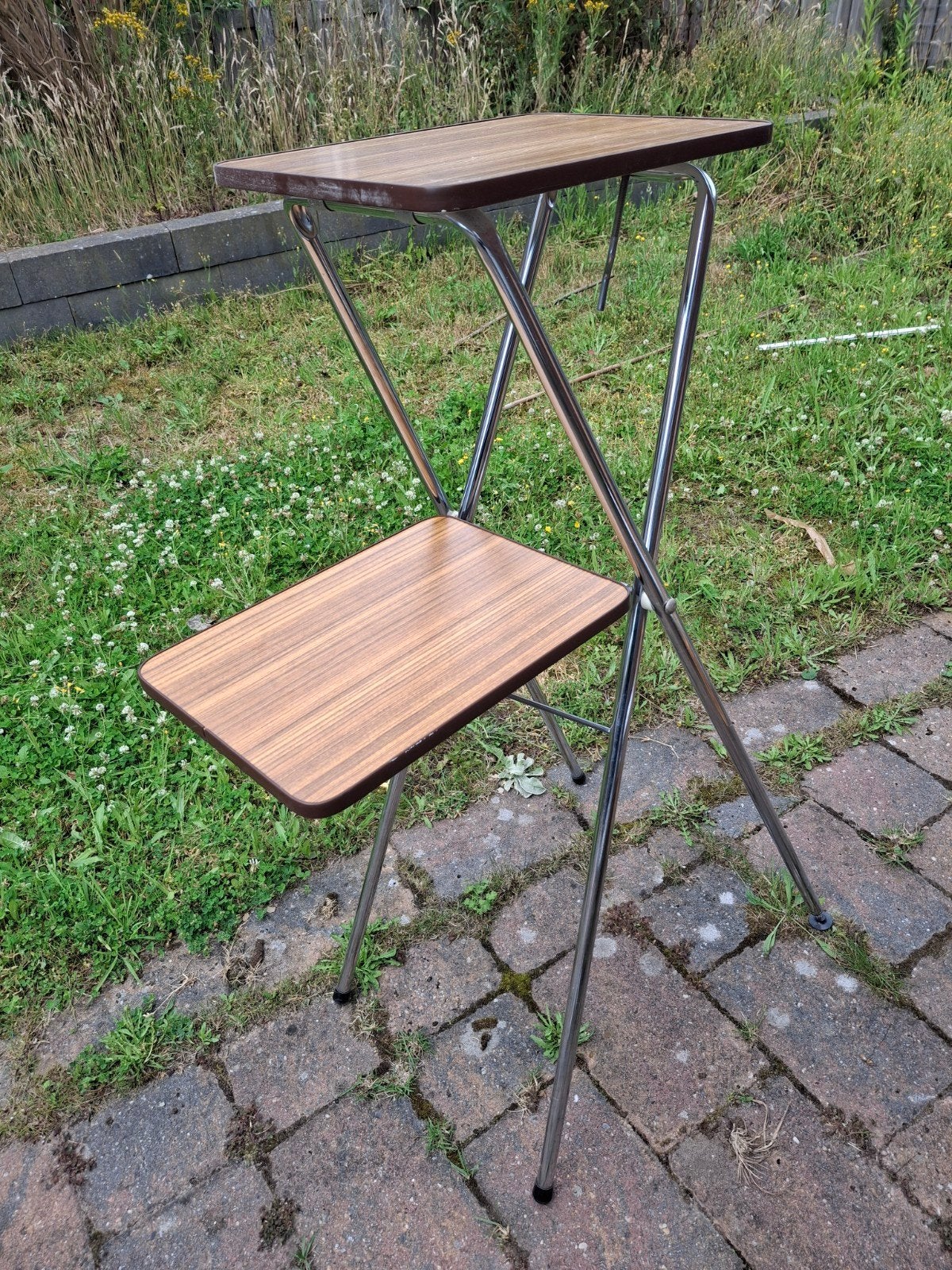 Vintage dia projector tafel, Ophalen, Gebruikt, Bruin, Vintage, Retro