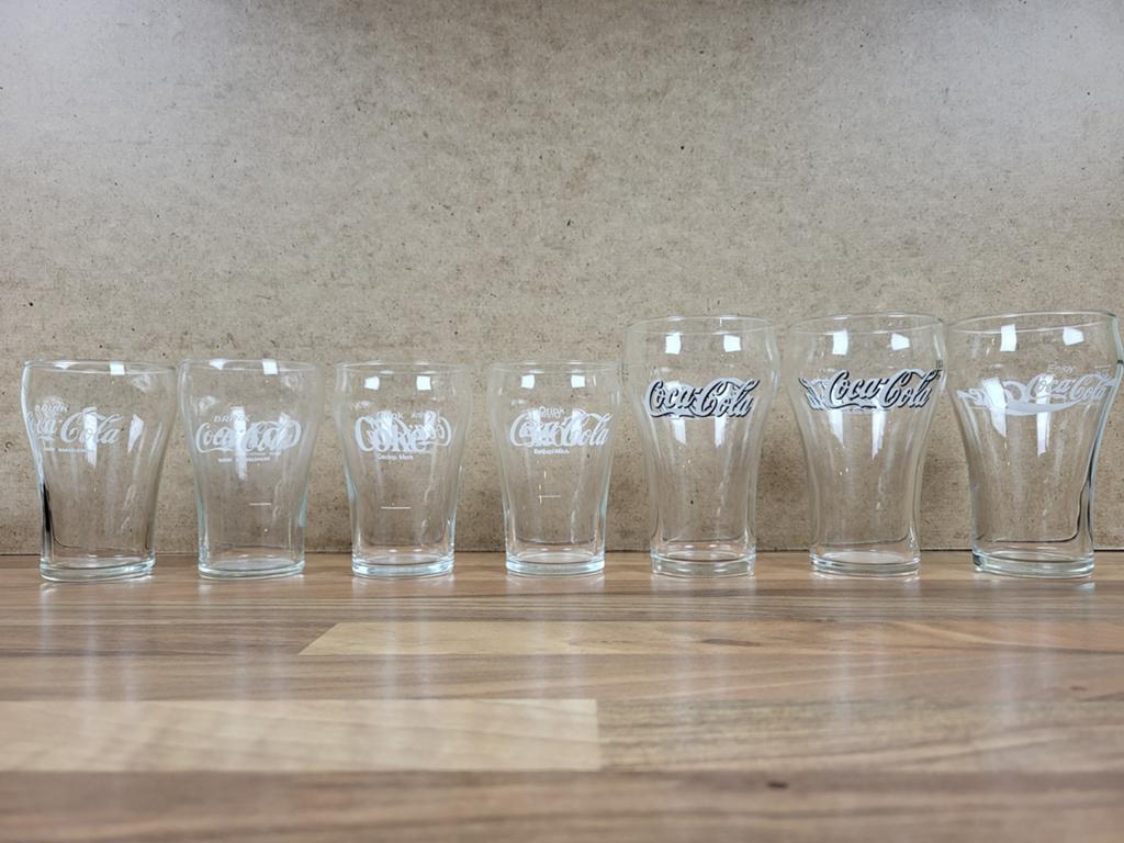 7 Coca-Cola glazen - Nederland & Duitsland, Ophalen of Verzenden, Gebruikt