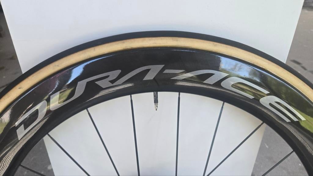 Dura Ace WH-R9170 C60 Tubular (tubes) Race Wielen (Disc), Gebruikt, Dura Ace, Racefiets, Carbon
