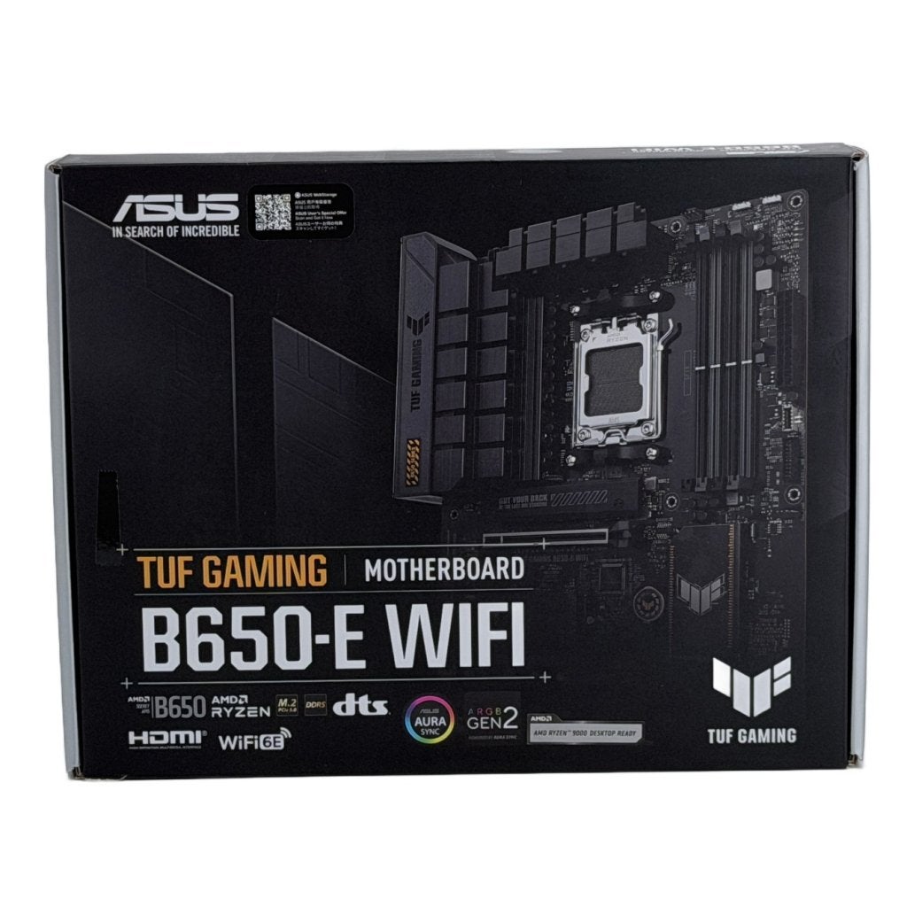 ASUS TUF GAMING B650-E WIFI Moederbord, Asus, Zo goed als nieuw, Support@asus.com, No. 15, Li-Te Road, Beitou District
Taipei 112
Taiwan