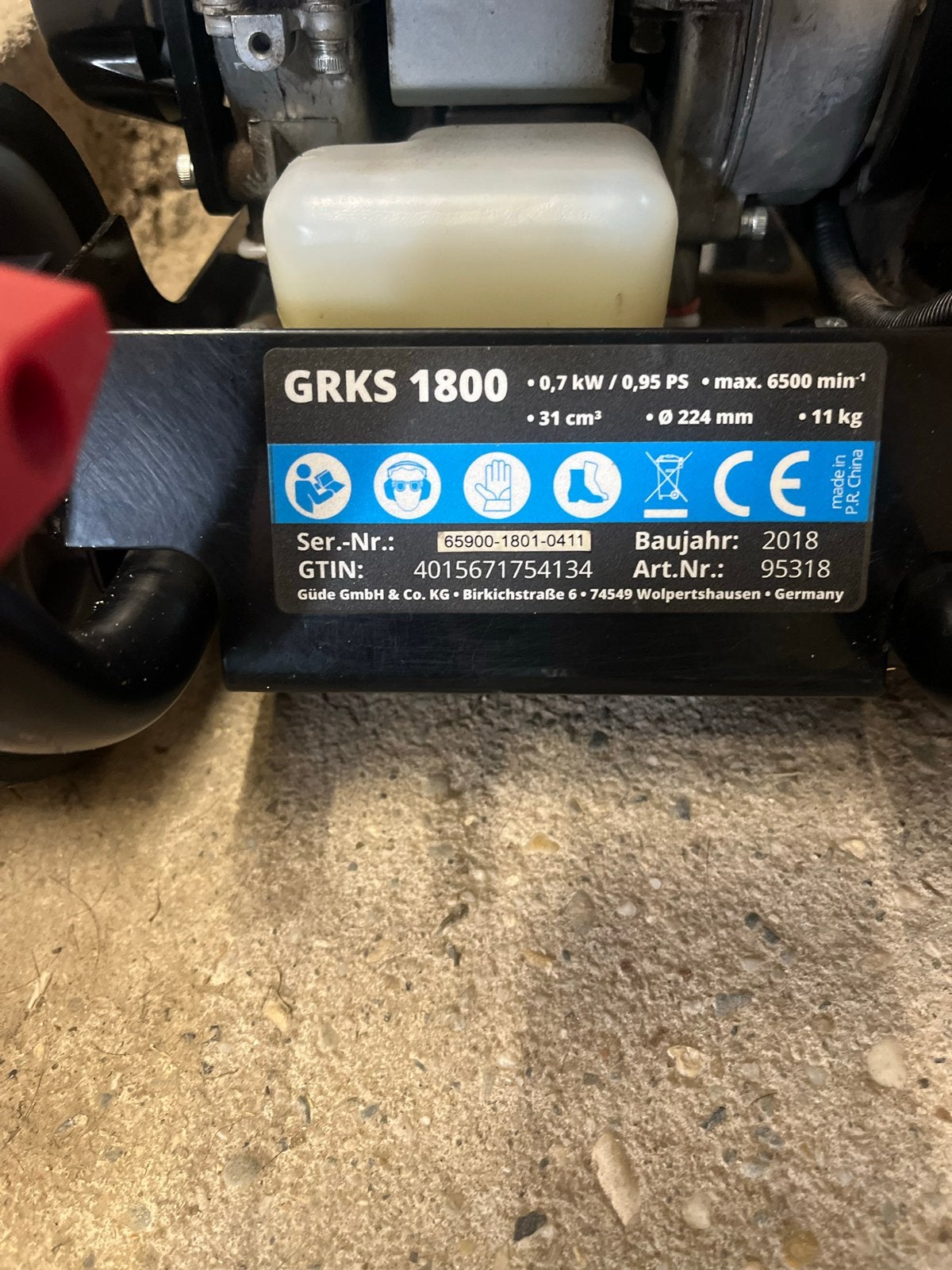 Gude GRKS 1800 Benzine Grastrimmer - Zo goed als nieuw, Ophalen, Zo goed als nieuw, 30 tot 50 cm, Benzine