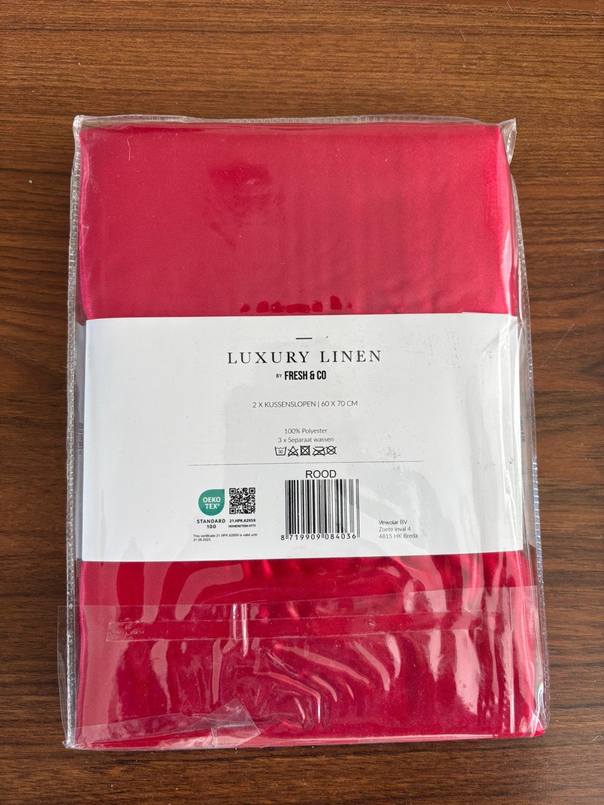 2 nieuwe satijnen kussenslopen 60/70 cm  van Fresh & Co, Verzenden, Overige merken, Polyester, Kussen