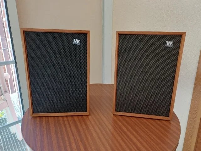 Wharfedale Denton 2 Vintage Boekenplank Luidsprekers, Ophalen of Verzenden, Gebruikt, Boekenplank luidspreker, Wharfedale