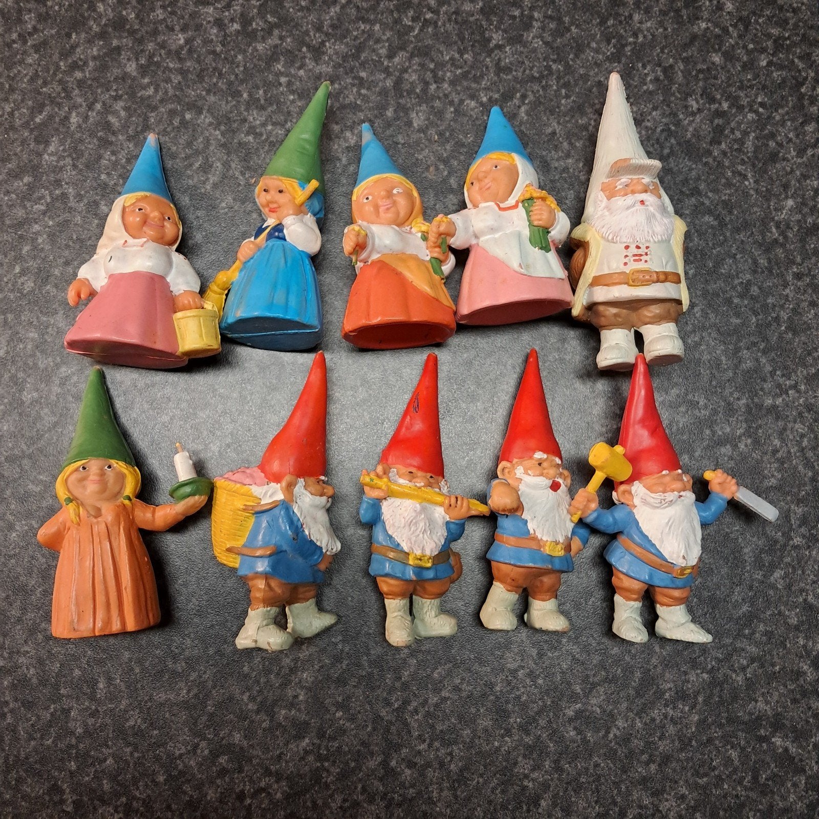 David de Kabouter pvc figuren jaren 80, Ophalen of Verzenden, Gebruikt