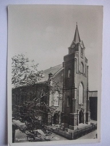 Q51 Egmond aan Zee - Oud-Katholieke kerk - 1951, Verzamelen, Verzenden, 1940 tot 1960, Gelopen, Noord-Holland