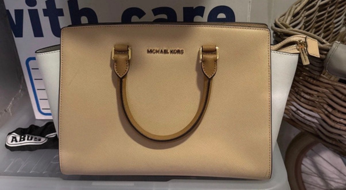 Originele Michael Kors Medium Handtas, Ophalen of Verzenden, Gebruikt, Beige, Handtas