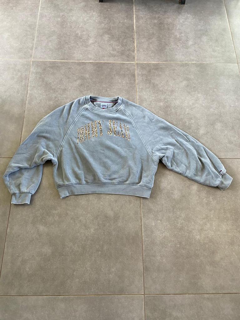 Stoere vintage style sweater van Tommy jeans maat S, Verzenden, Zo goed als nieuw, Maat 36 (S), Grijs