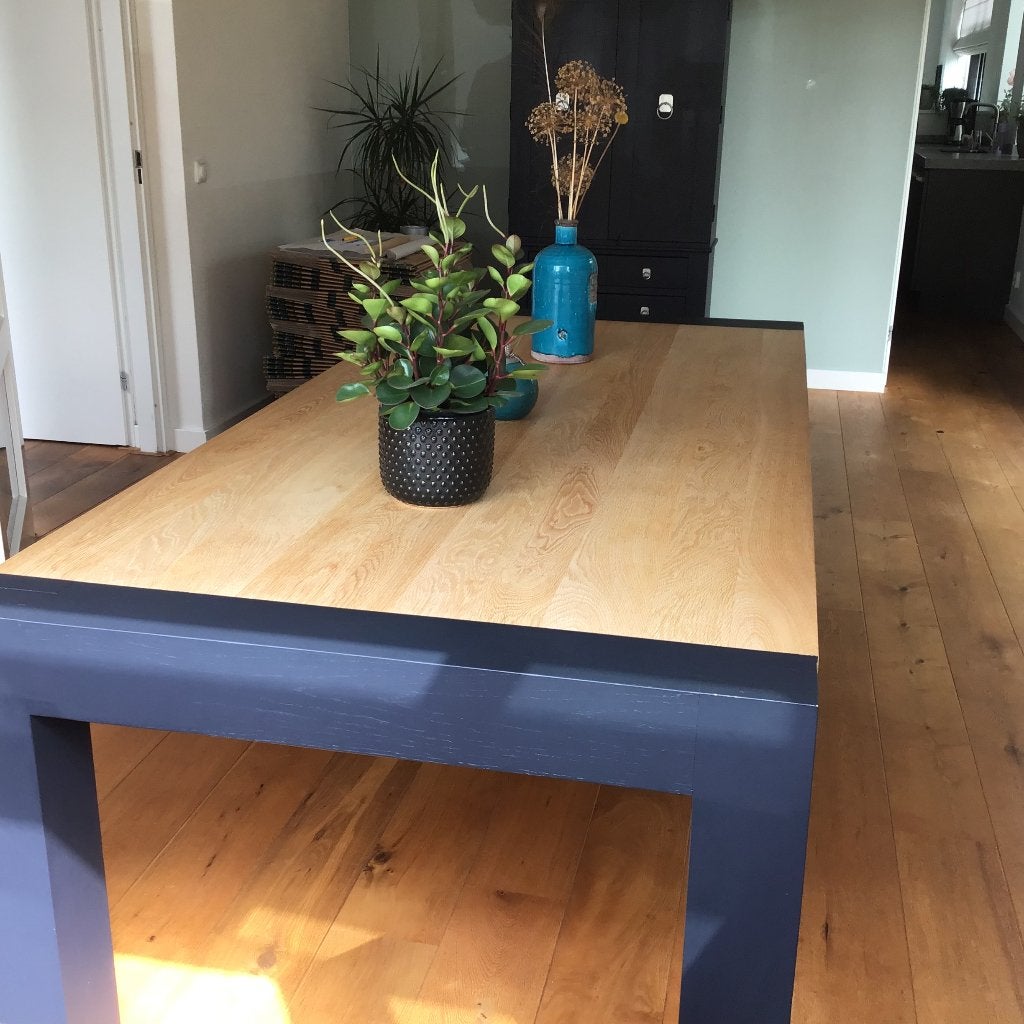 Eettafel, Ophalen, Gebruikt, Eikenhout, 50 tot 100 cm