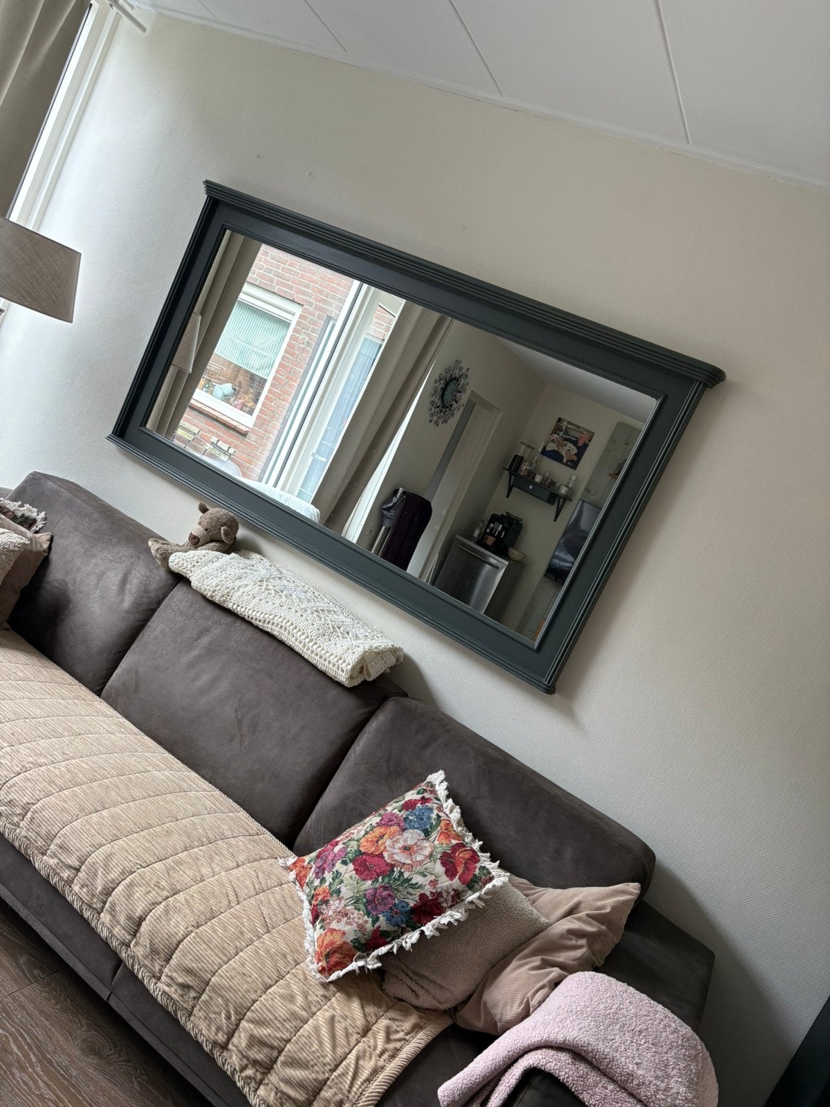 Grote spiegel voor in huis, Huis en Inrichting, Ophalen, 100 tot 150 cm, 125 cm of meer, Zo goed als nieuw