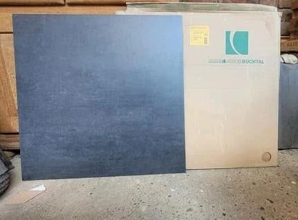 9 stuks Nieuwe Agrob Buchtal Vloertegels Anthrazit 60x60 cm, Ophalen, 60 cm of meer, Nieuw, Vloertegels