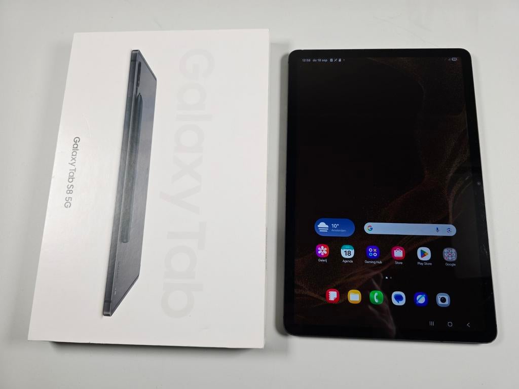 Samsung Galaxy Tab S8 5G – Graphite – 128GB – B-Grade, Computers en Software, Android Tablets, Gebruikt, 11 inch, Galaxy Tab S8 5G (SM-X706B)