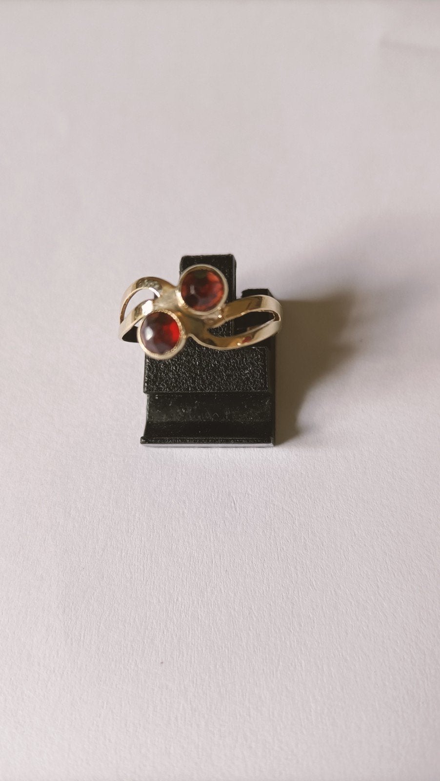 Oude gouden ring met Granaat, 14 krt, Verzenden, Goud, Ring, Met edelsteen