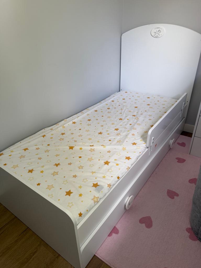 GRATIS Kinderbed met uitschuifbaar logeerbed matras, Ophalen, Gebruikt, 70 tot 85 cm, Matras