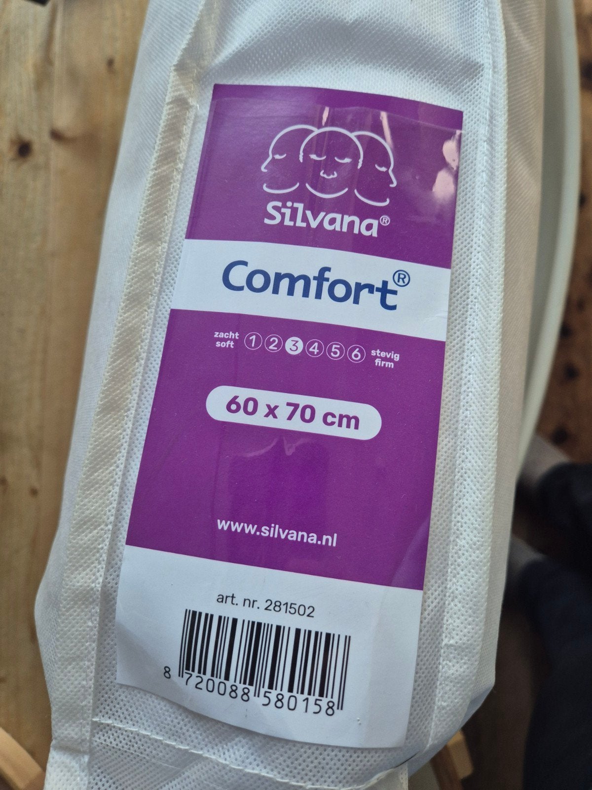 Silvana Comfort hoofdkussen 60x70 cm, Ophalen, Gebruikt, Eenpersoons, Wit
