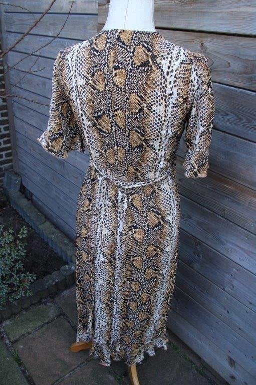 Wikkeljurk creme/ bruin/ zwart Summum mt S Vaste prijs, Summum, Beige, Ophalen of Verzenden, Zo goed als nieuw