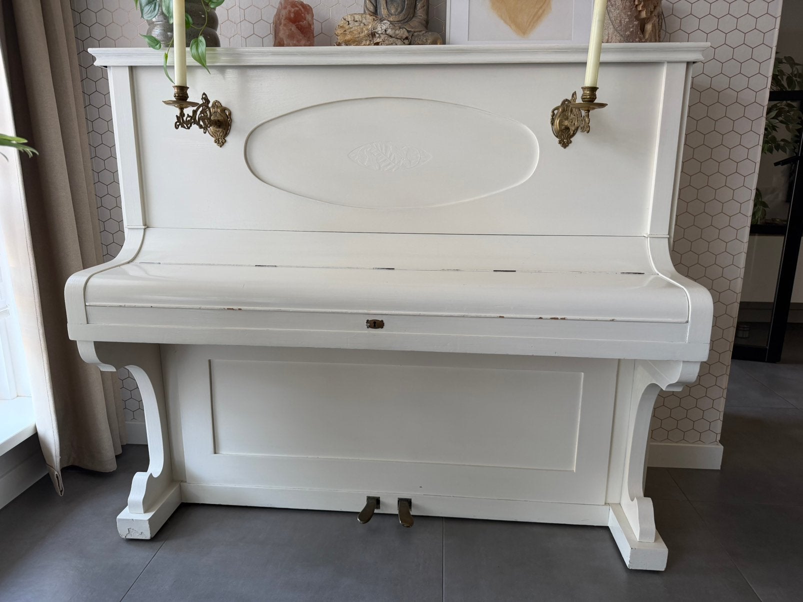 Piano, Ophalen, Gebruikt, Wit, Piano