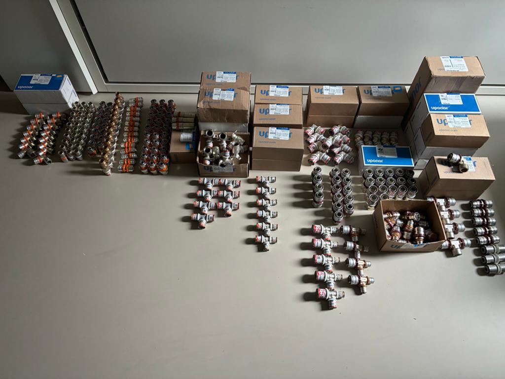 Uponor koppelingen 20-25 490st., Ophalen, Overige materialen, 6 meter of meer, Overige typen