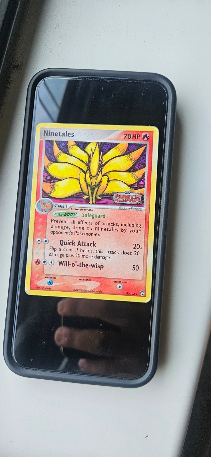 Ninetales Reverse Holo EX Power Keepers, Ophalen of Verzenden, Gebruikt, Losse kaart, Foil