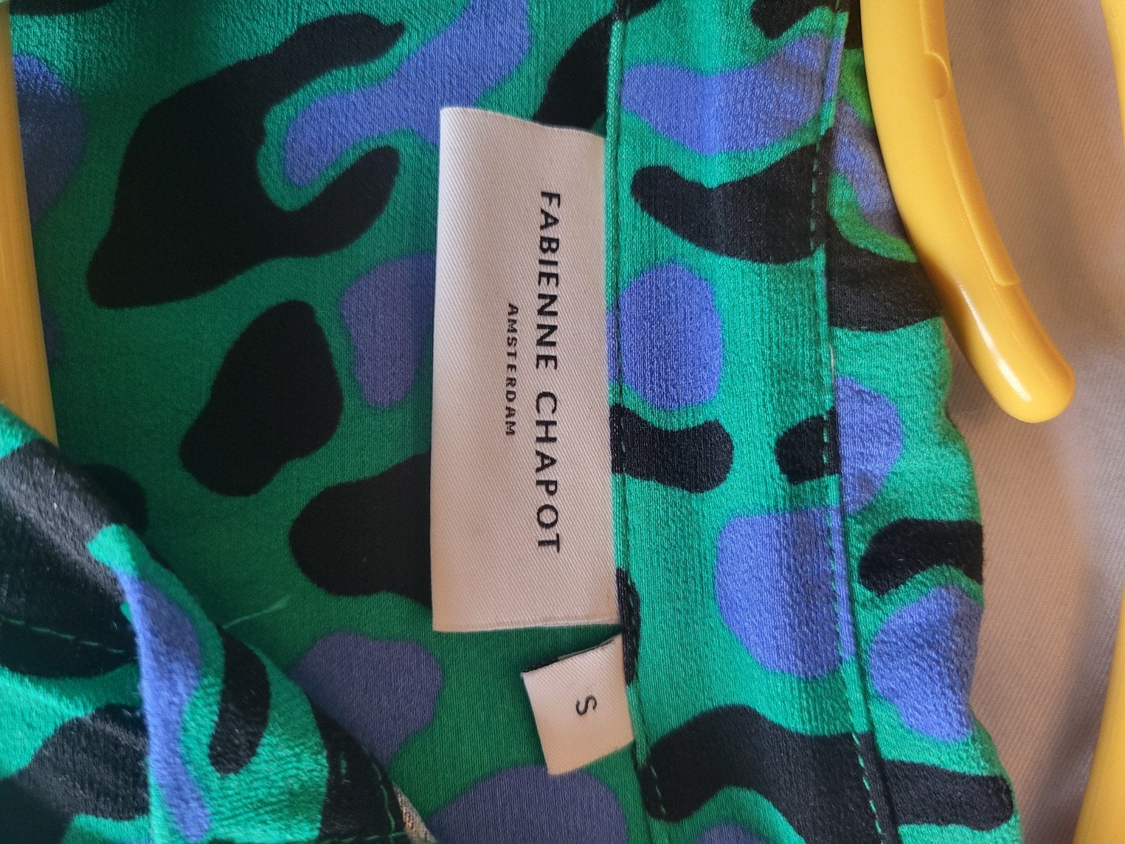 Fabienne Chapot Denise Blouse - Groen/Paars Luipaardprint, Ophalen of Verzenden, Zo goed als nieuw, Fabienne Chapot, Maat 36 (S)