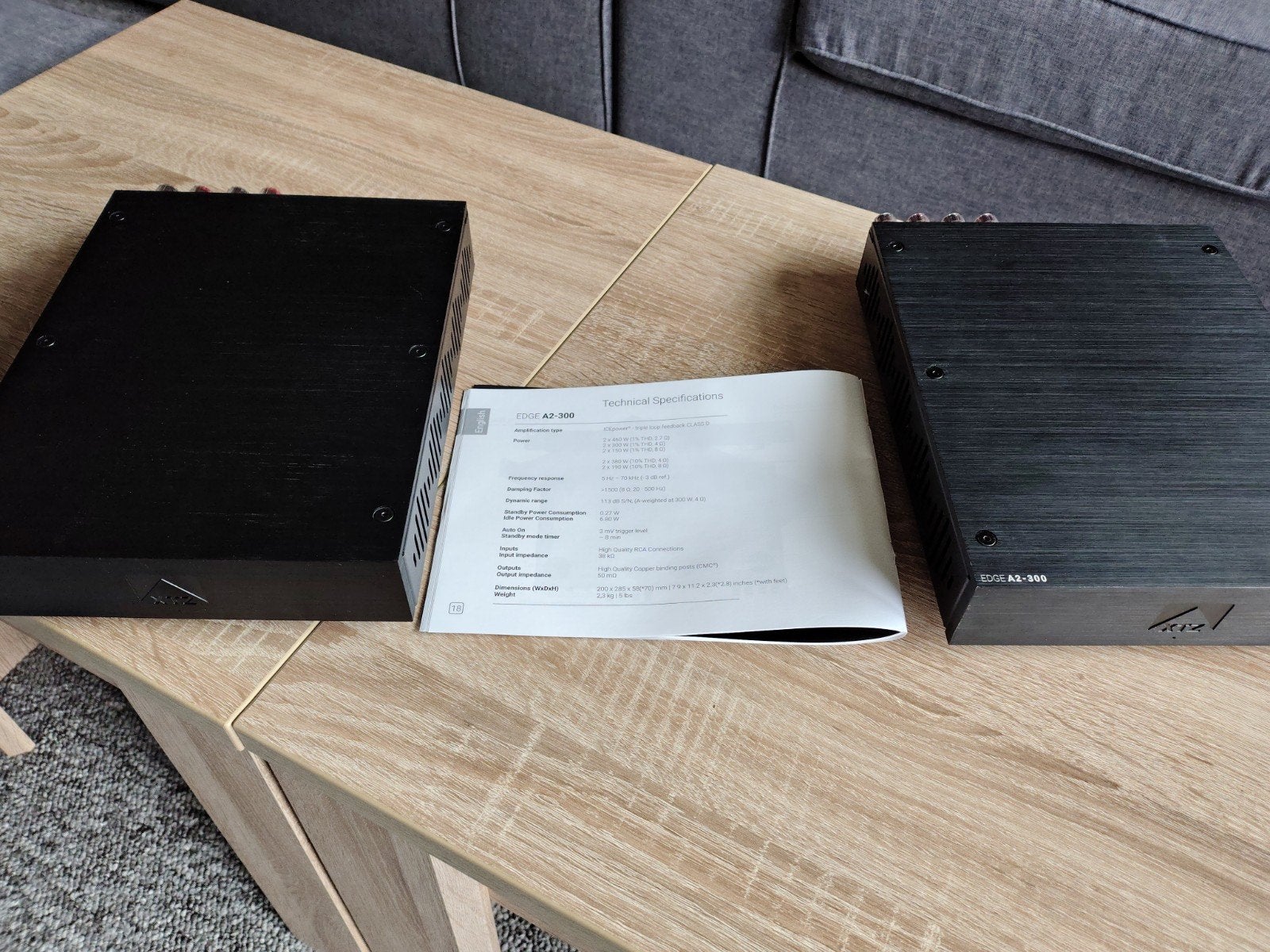 2maal xtz a2-300 class d hifi versterkers 550euro, Zo goed als nieuw, 120 watt of meer, Stereo, Ophalen